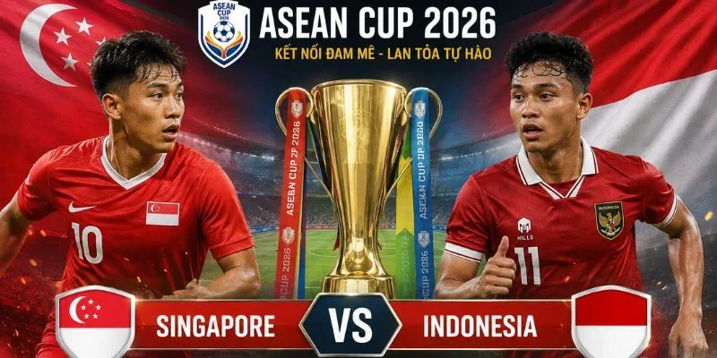 Vị thế giữa Singapore vs Indonesia tại bảng A đang dần thu hẹp